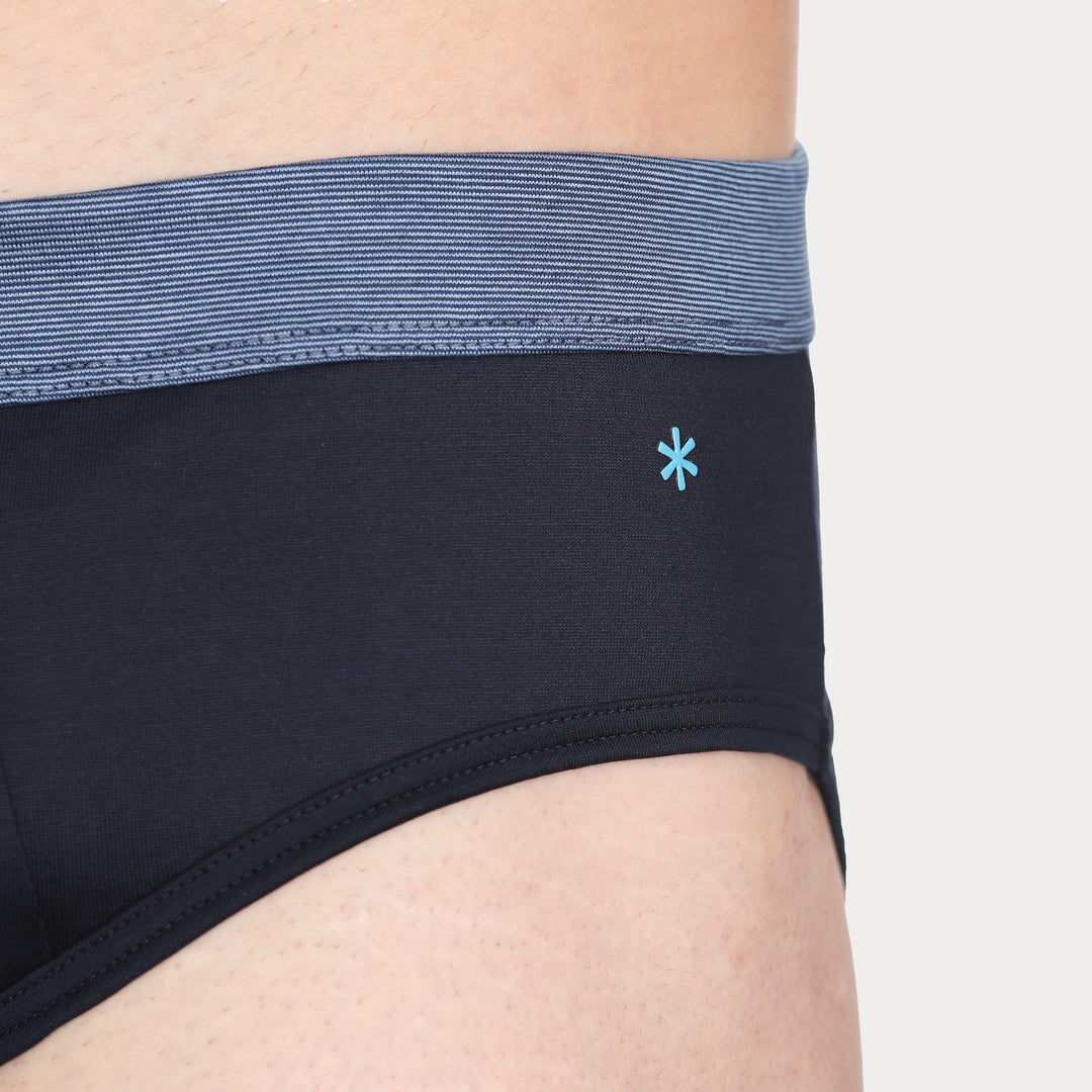 Slip - blu cinturino in fil à fil -