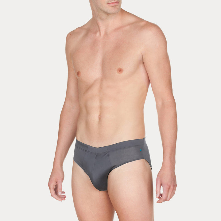 Slip in  Cotone Filoscozia® - grigio-
