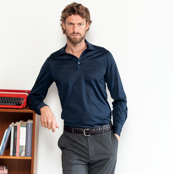 Polo Manica Lunga – blu