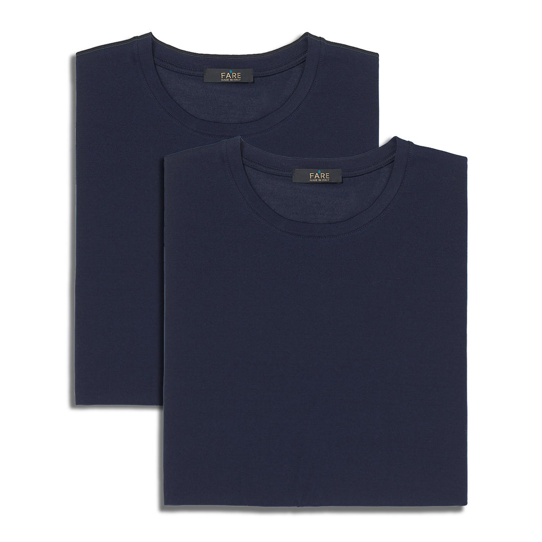 Q.tà 2 T-Shirt girocollo - blu -