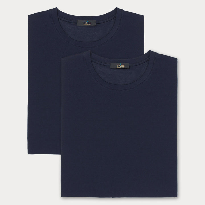 Q.tà 2 T-Shirt girocollo - blu -