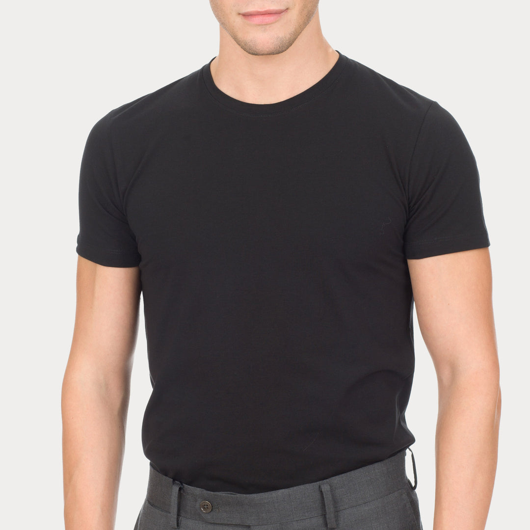 Q.tà 2 T-Shirt girocollo - nero -