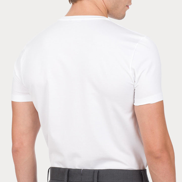 Q.tà 2 T-shirt scollo V -bianco-