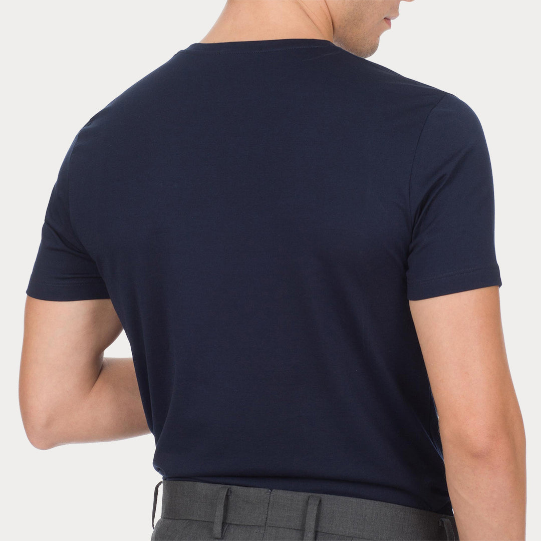 Q.tà 2 T-shirt scollo V -blu-