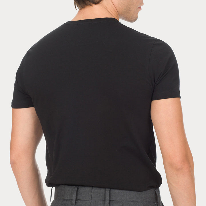 Q.tà 2 T-shirt scollo V -nero-