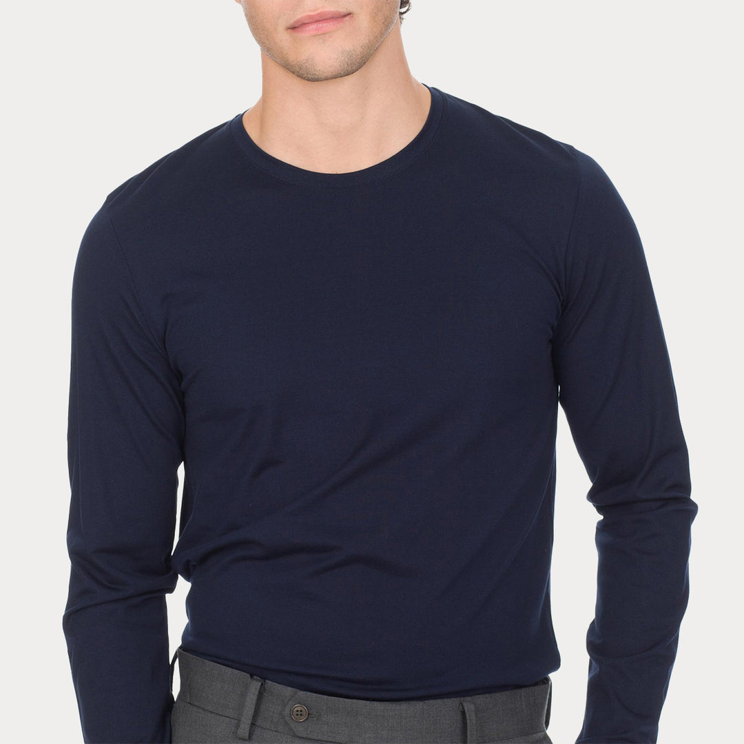 T-shirt Manica Lunga blu