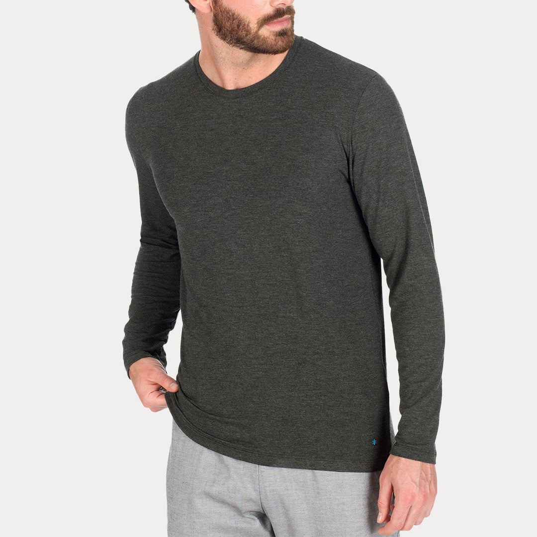 T-shirt Long Sleeve -anthracite melanges-
