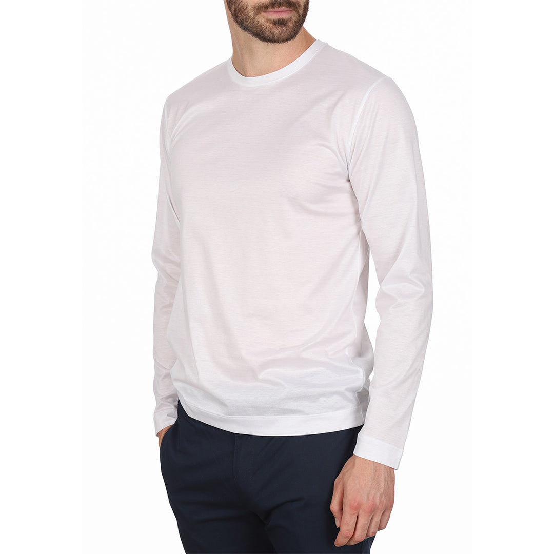 T-shirt Crew Neck Long Sleeve - blue -