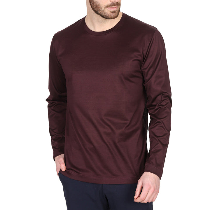 T-Shirt Manica Lunga - prugna -
