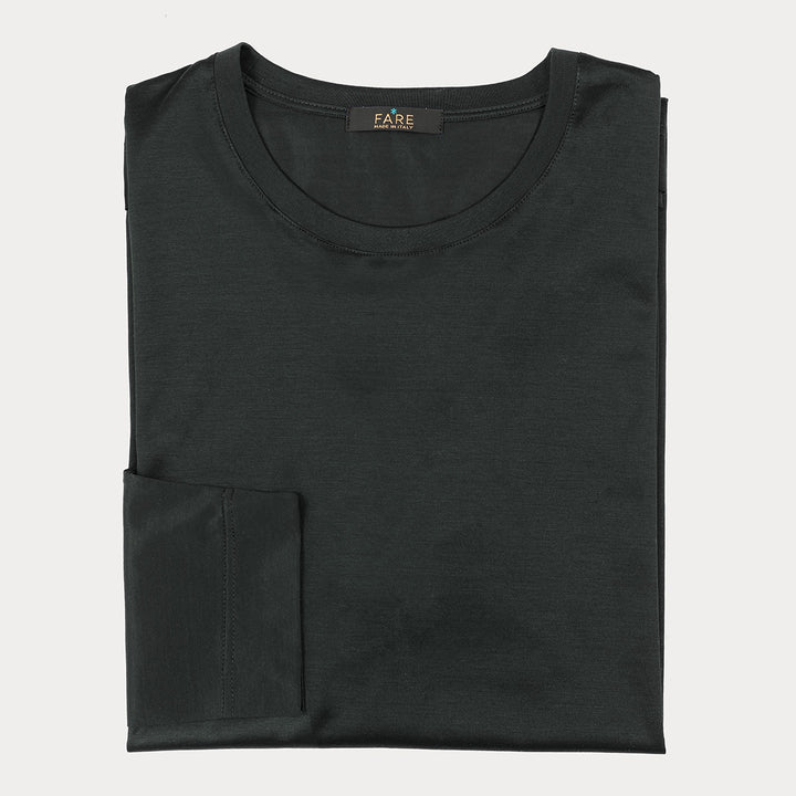 T-shirt Crew Neck Long Sleeve - asphalt -