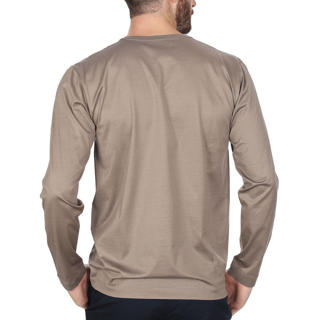 T-shirt Crew Neck Long Sleeve - sand -