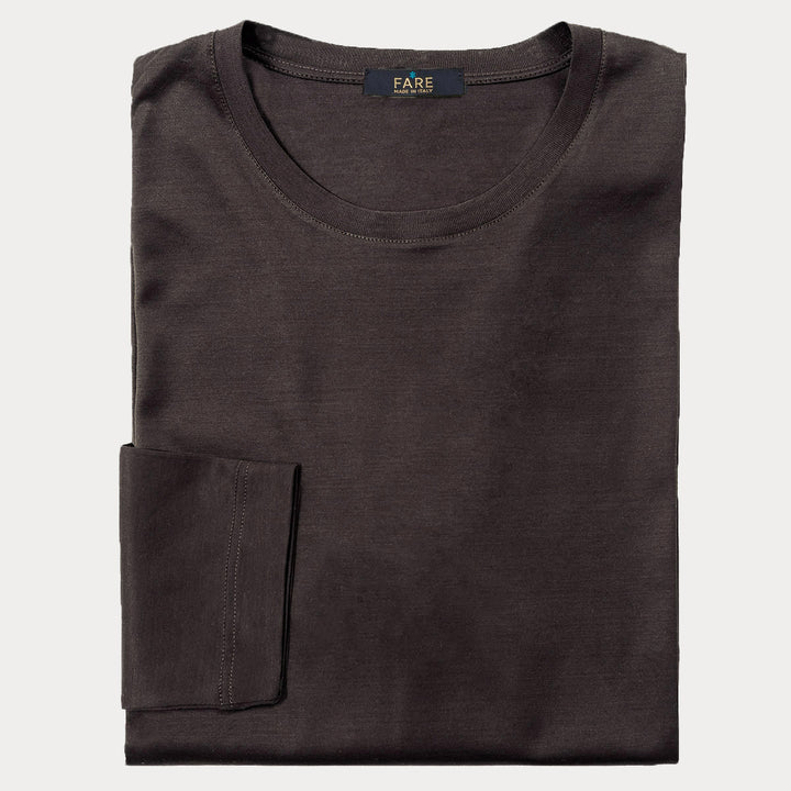 T-Shirt Manica Lunga - tabacco -