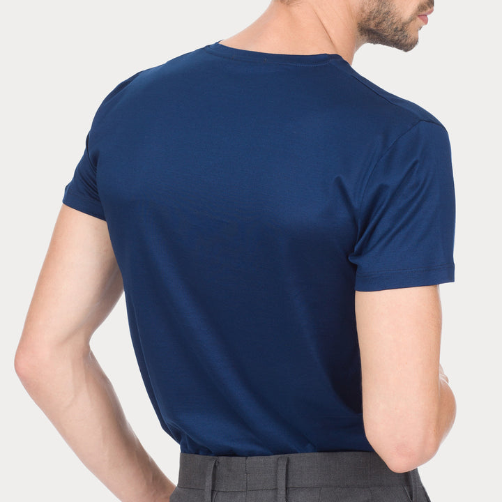 T-Shirt Manica Corta Scollo V - oceano -