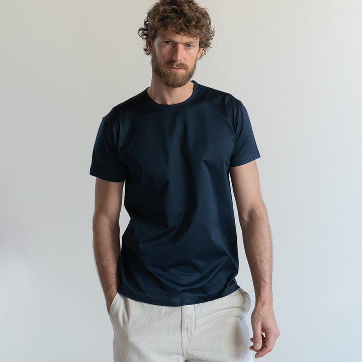 T-shirt Crew Neck Short Sleeve - blue -