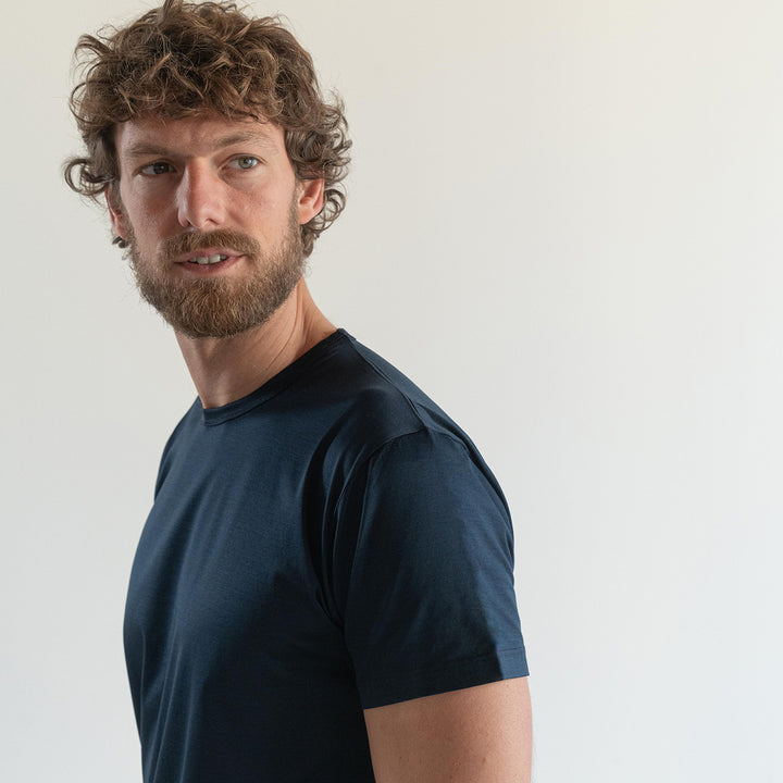T-shirt Crew Neck Short Sleeve - blue -