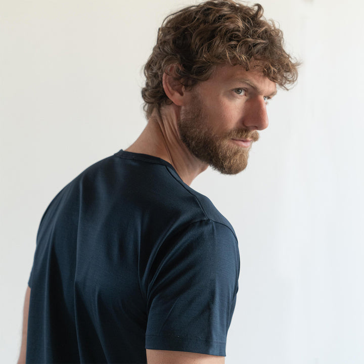 T-shirt Crew Neck Short Sleeve - blue -