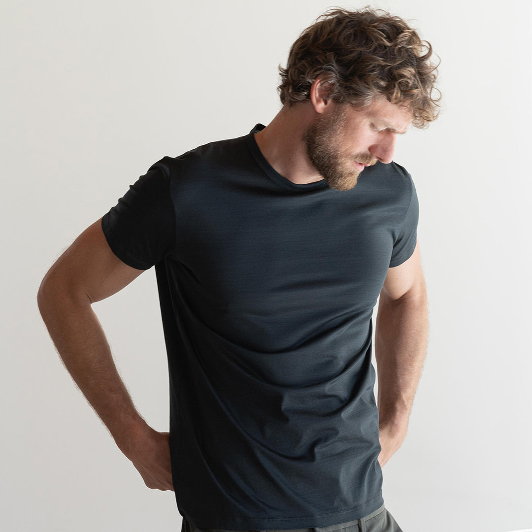 T-shirt Crew Neck Short Sleeve - asphalt -
