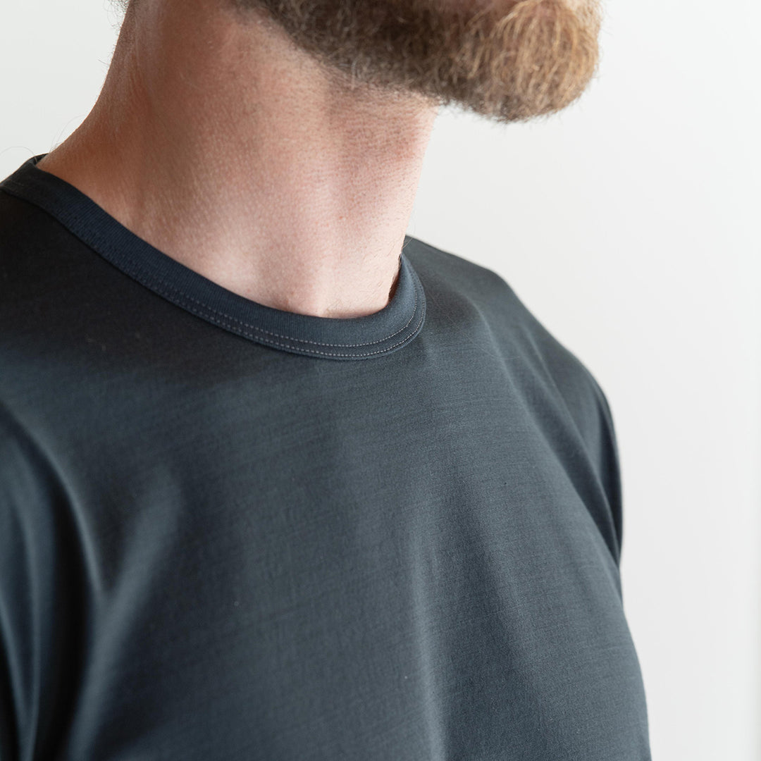 T-shirt Crew Neck Short Sleeve - asphalt -