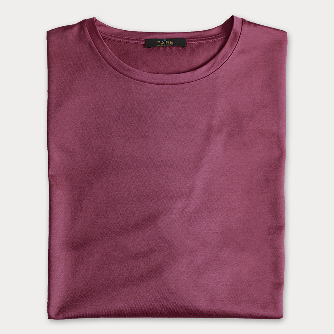 T-shirt Crew Neck Short Sleeve - purple -