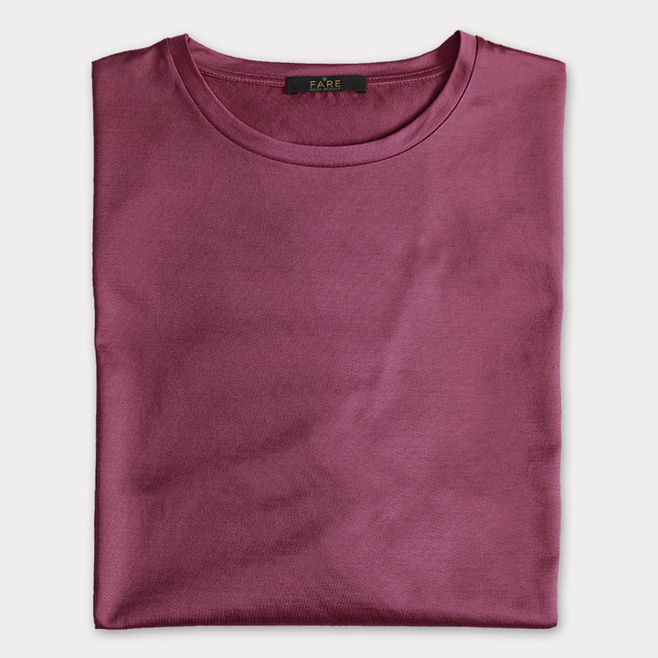 T-shirt Crew Neck Short Sleeve - purple -