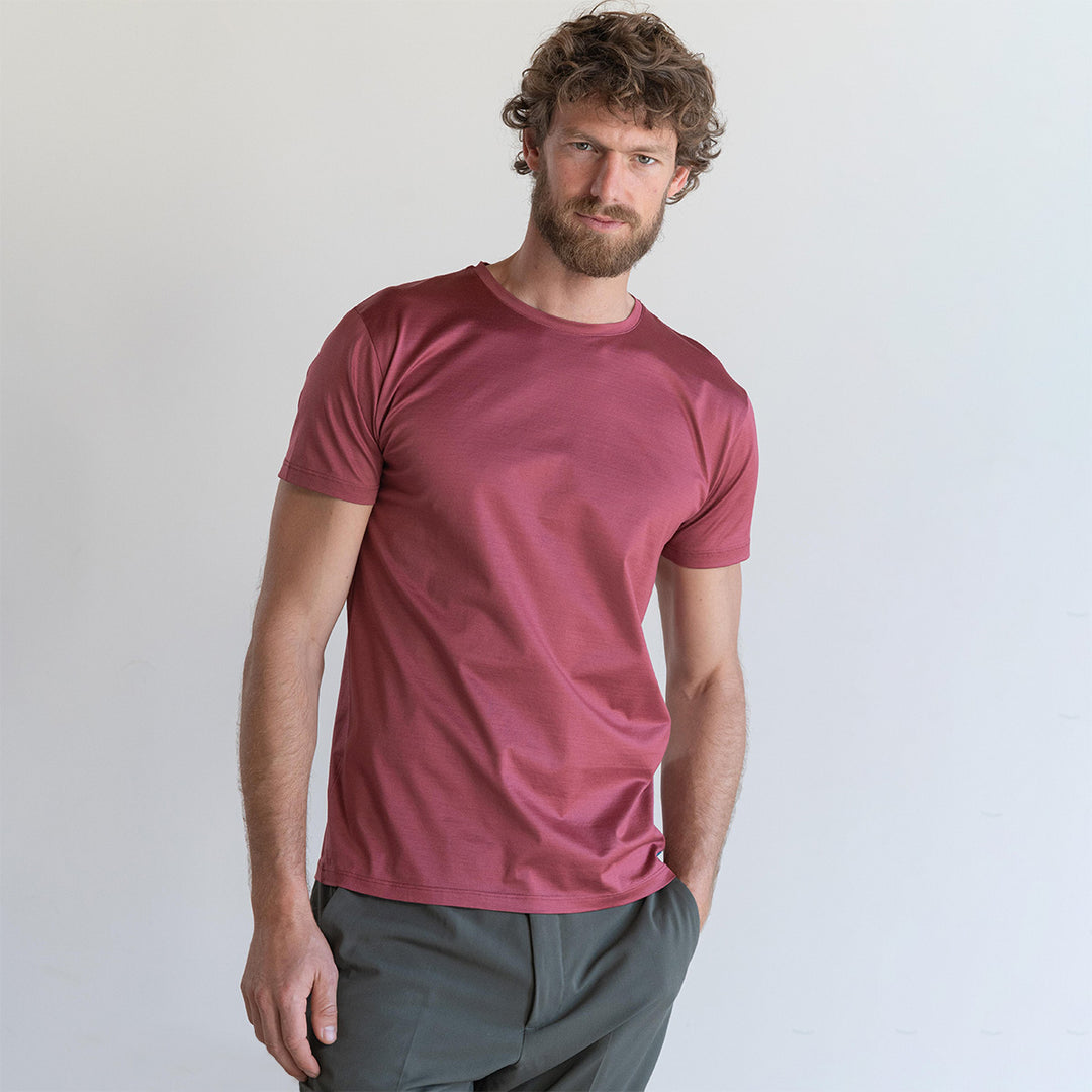 T-shirt Crew Neck Short Sleeve - purple -