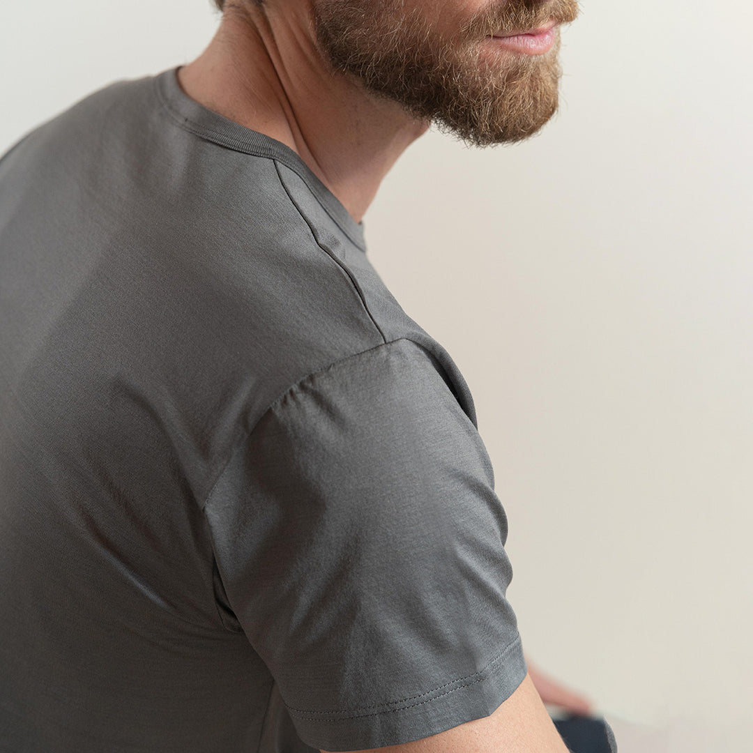 T-shirt Crew Neck Short Sleeve - grey -