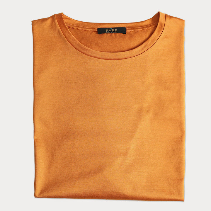 T-shirt Crew Neck Short Sleeve - orange -