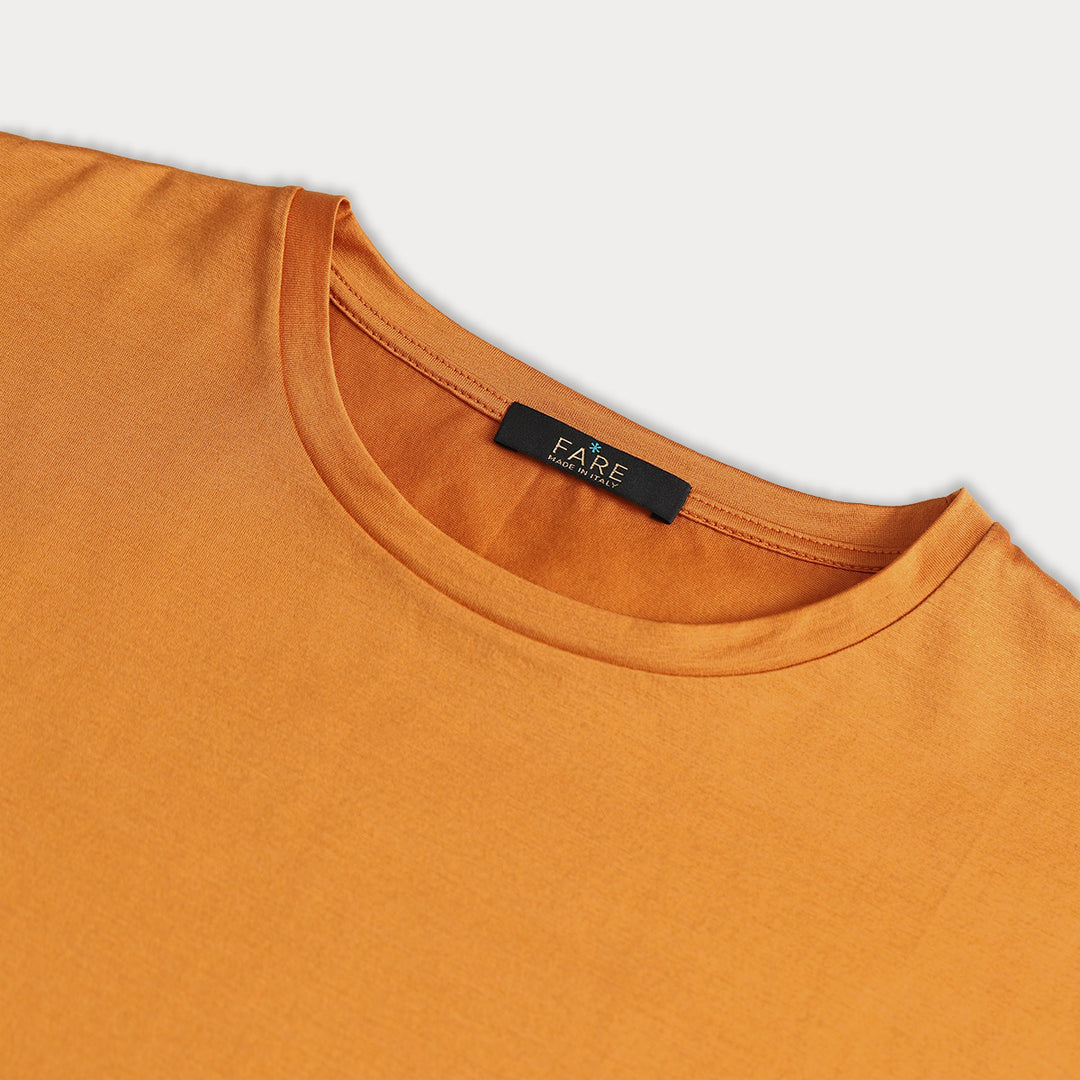 T-shirt Crew Neck Short Sleeve - orange -