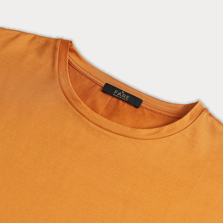T-shirt Crew Neck Short Sleeve - orange -