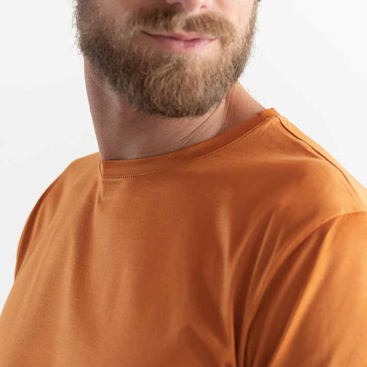 T-shirt Crew Neck Short Sleeve - orange -
