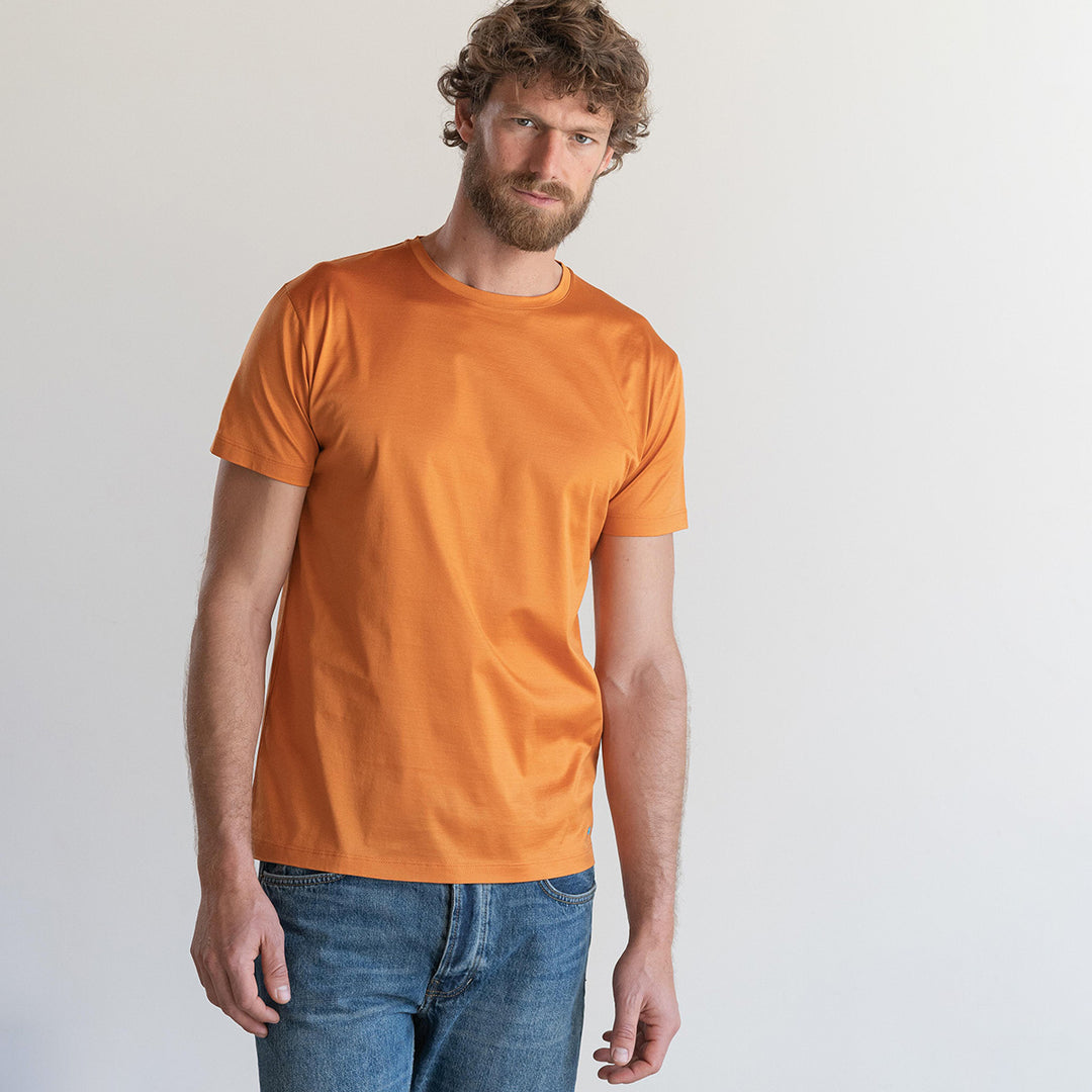 T-shirt Crew Neck Short Sleeve - orange -