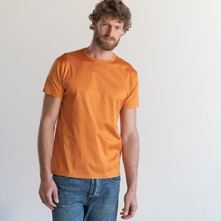 T-shirt Crew Neck Short Sleeve - orange -