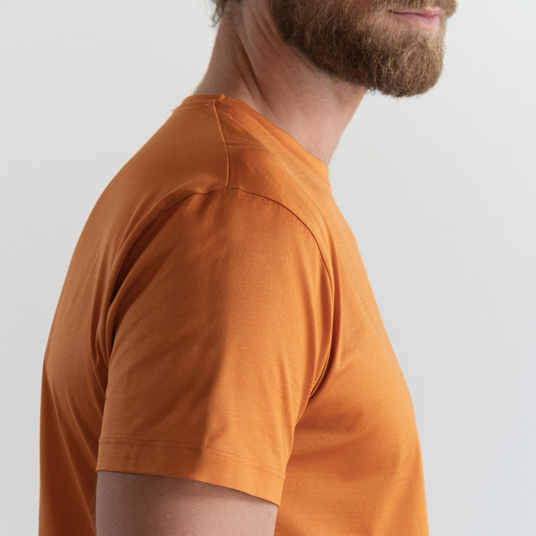 T-shirt Crew Neck Short Sleeve - orange -