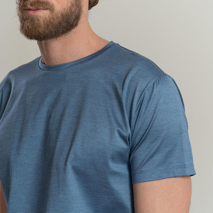 T-shirt Crew Neck Short Sleeve - fil à fil sky -