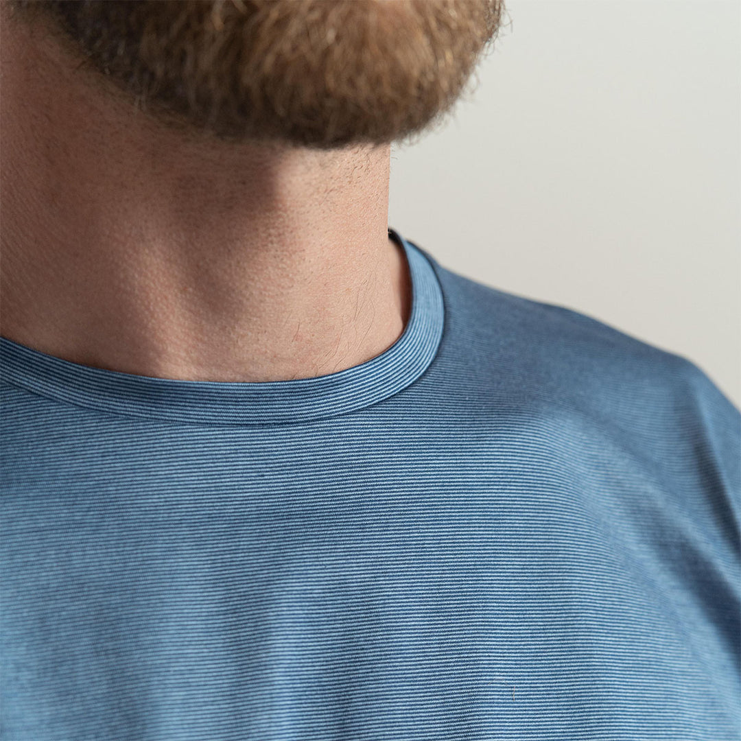 T-shirt Crew Neck Short Sleeve - fil à fil sky -