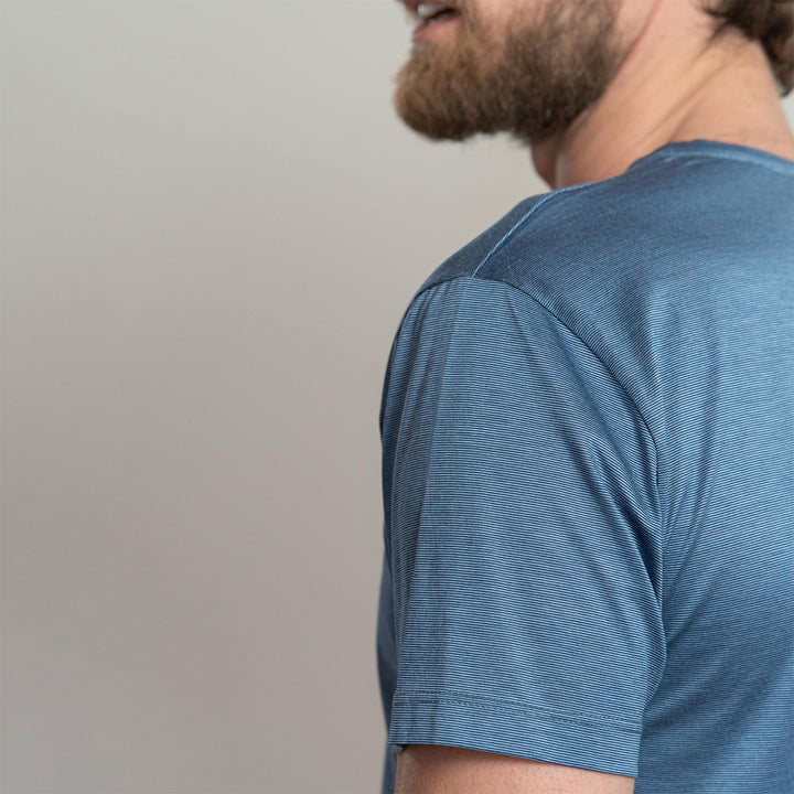 T-shirt Crew Neck Short Sleeve - fil à fil sky -