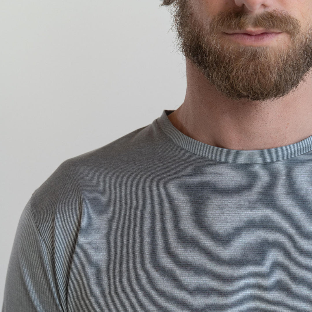 T-shirt Crew Neck Short Sleeve - fil à fil gray -