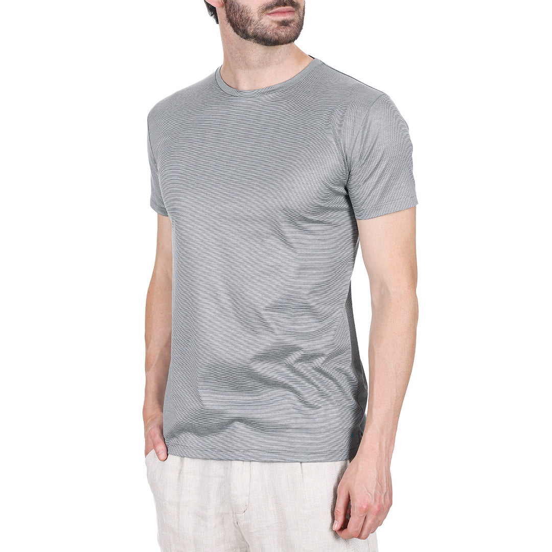 T-shirt Crew Neck Short Sleeve - fil à fil gray -