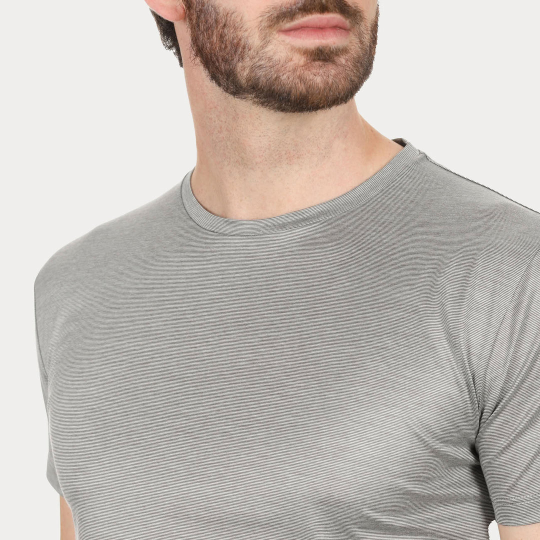 T-Shirt Manica Corta - fil à fil grigio -