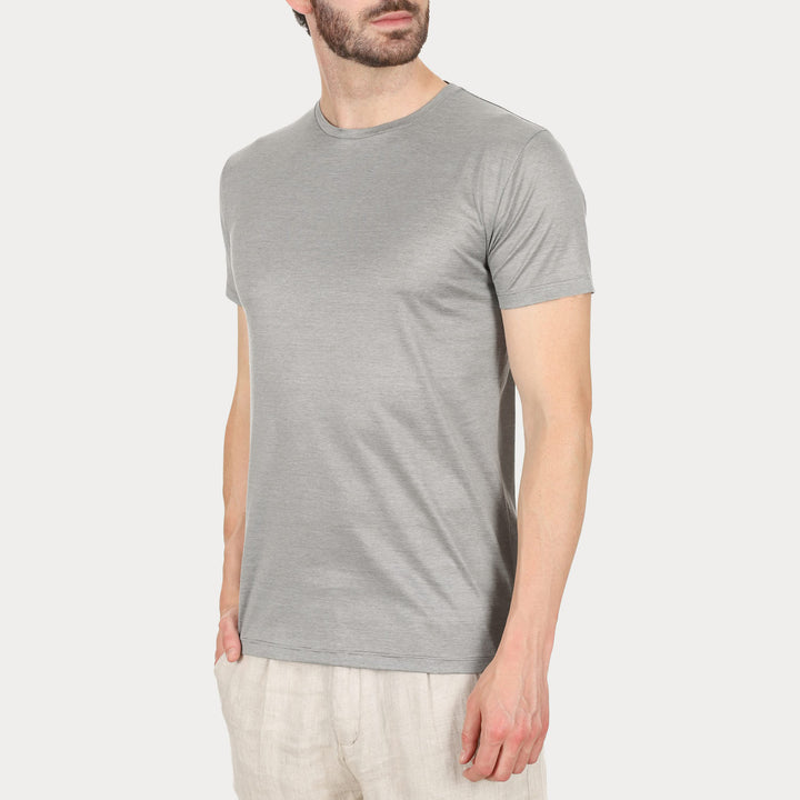 T-Shirt Manica Corta - fil à fil grigio -