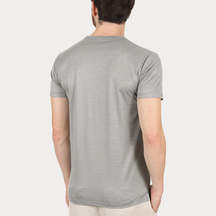 T-Shirt Manica Corta - fil à fil grigio -