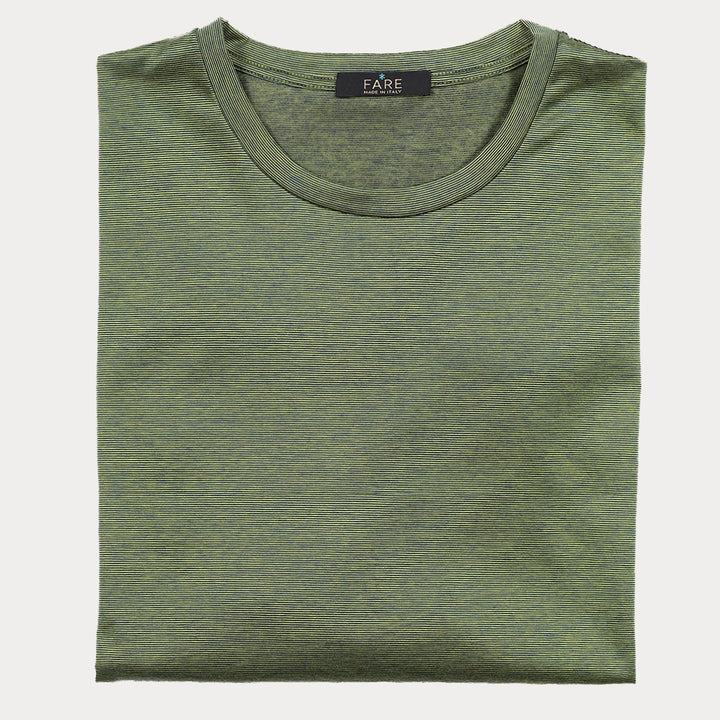 T-shirt Crew Neck Short Sleeve - fil à fil green -