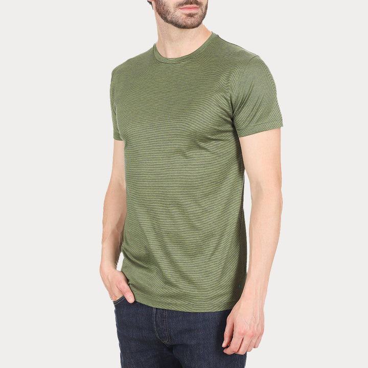 T-shirt Crew Neck Short Sleeve - fil à fil green -
