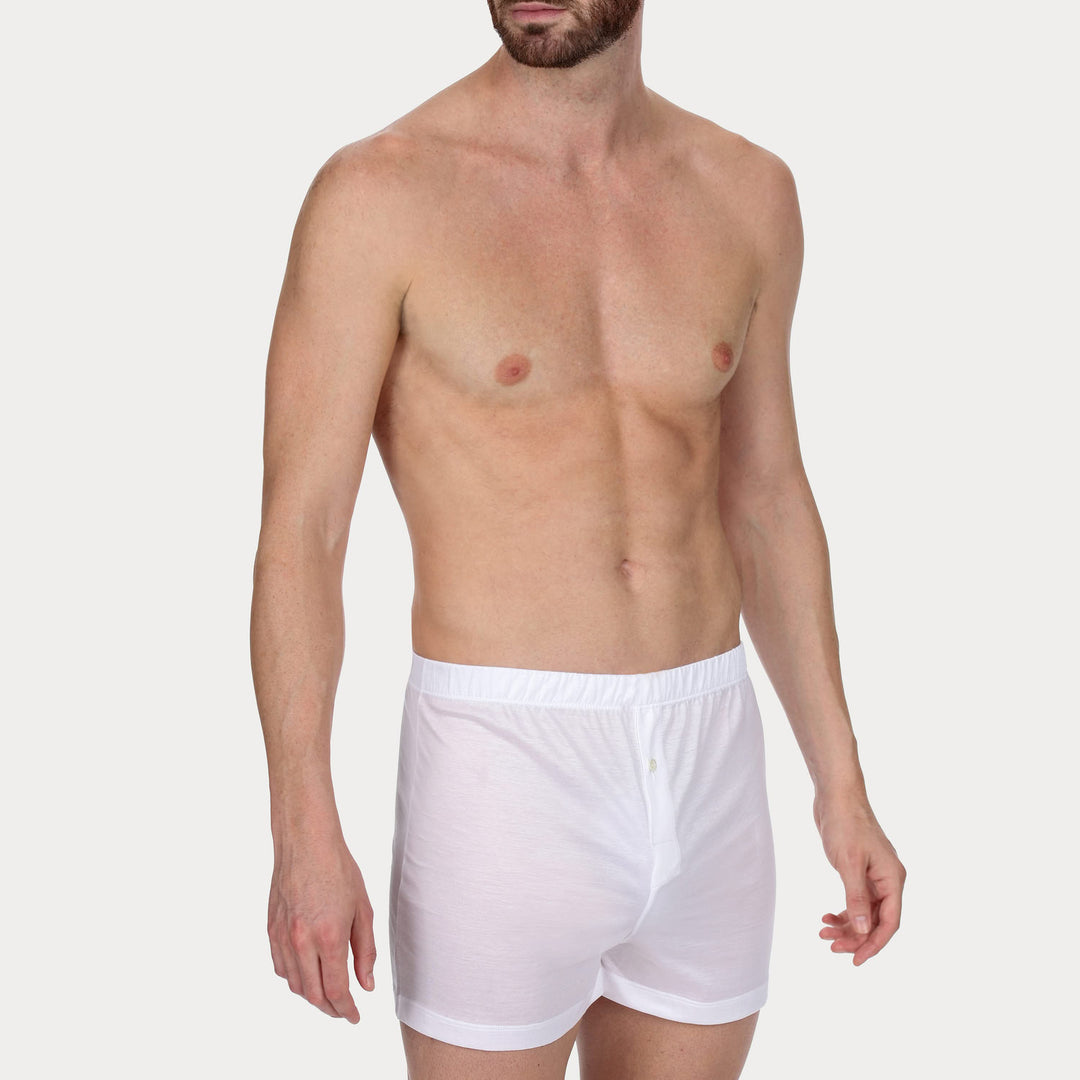 Boxer Lungo con apertura - bianco -
