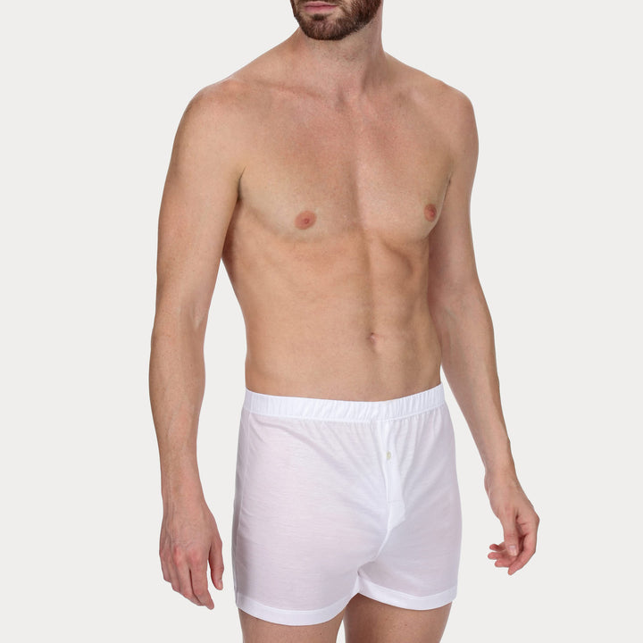 Boxer Lungo con apertura - bianco -