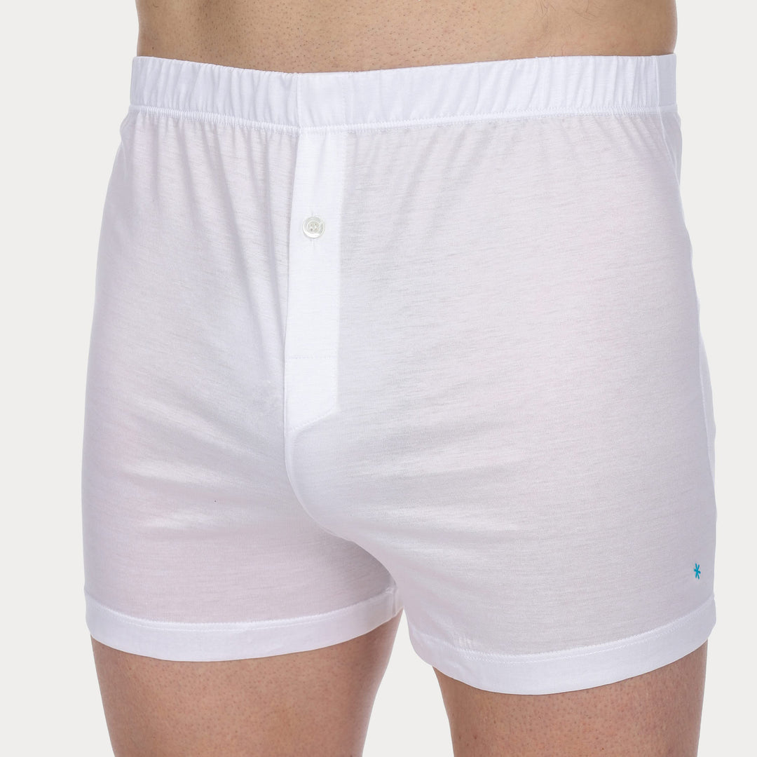 Boxer Lungo con apertura - bianco -