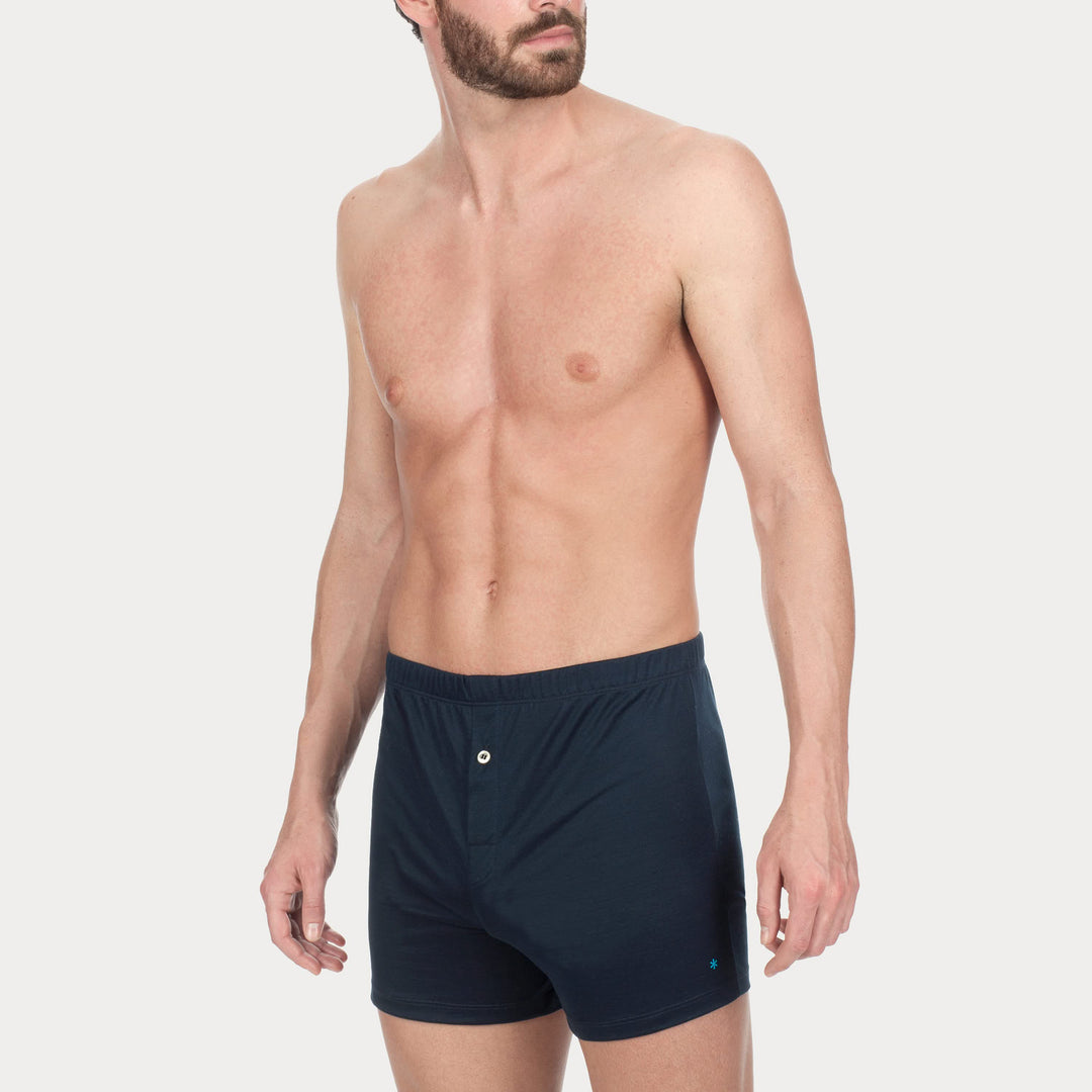 Boxer Lungo con apertura - blu -