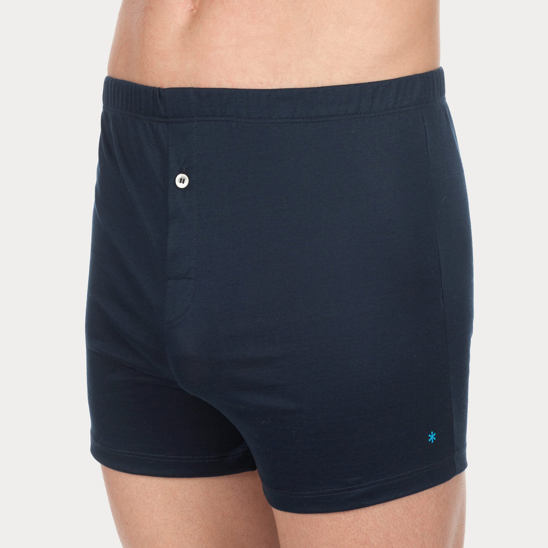 Boxer Lungo con apertura - blu -