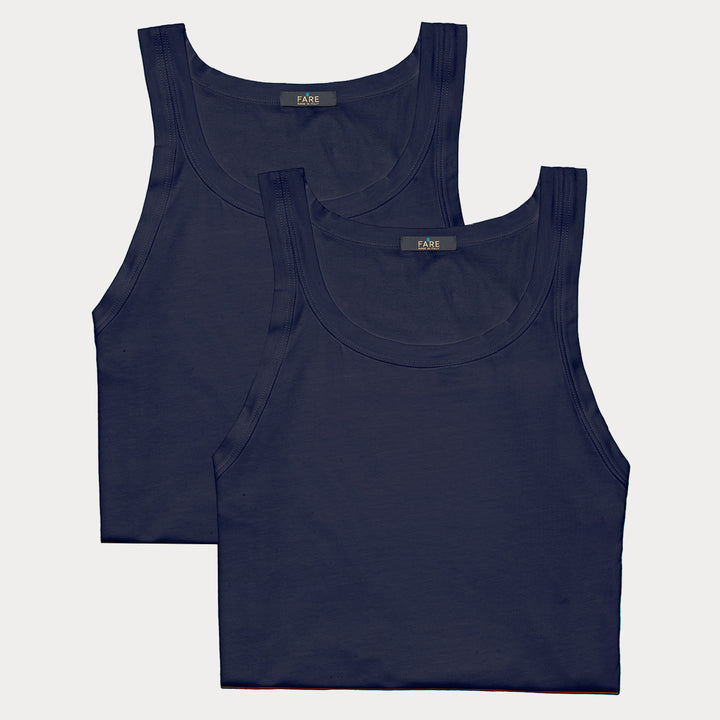 Q.tà 2 Canotte -blu-