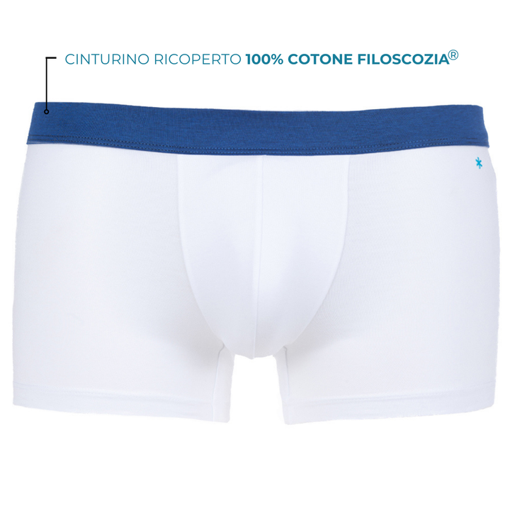 Boxer - bianco cinturino bluette -